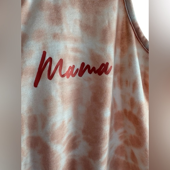 SLEEP CHIC “Mommy & Me” Tie-dye Romper in Pinkish-Orange/White Size XL — COMFY! - Picture 8 of 9